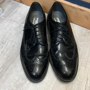 Freeman | Shoes | Vtg Freeman Harold Black Leather Long Wing 